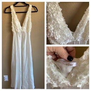 Long White Silk Nightgown